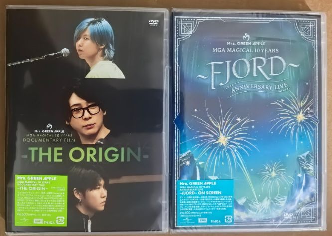 未開封 Mrs. GREEN APPLE THE ORIGIN dvdとフィヨルドdvdの組み合わせ