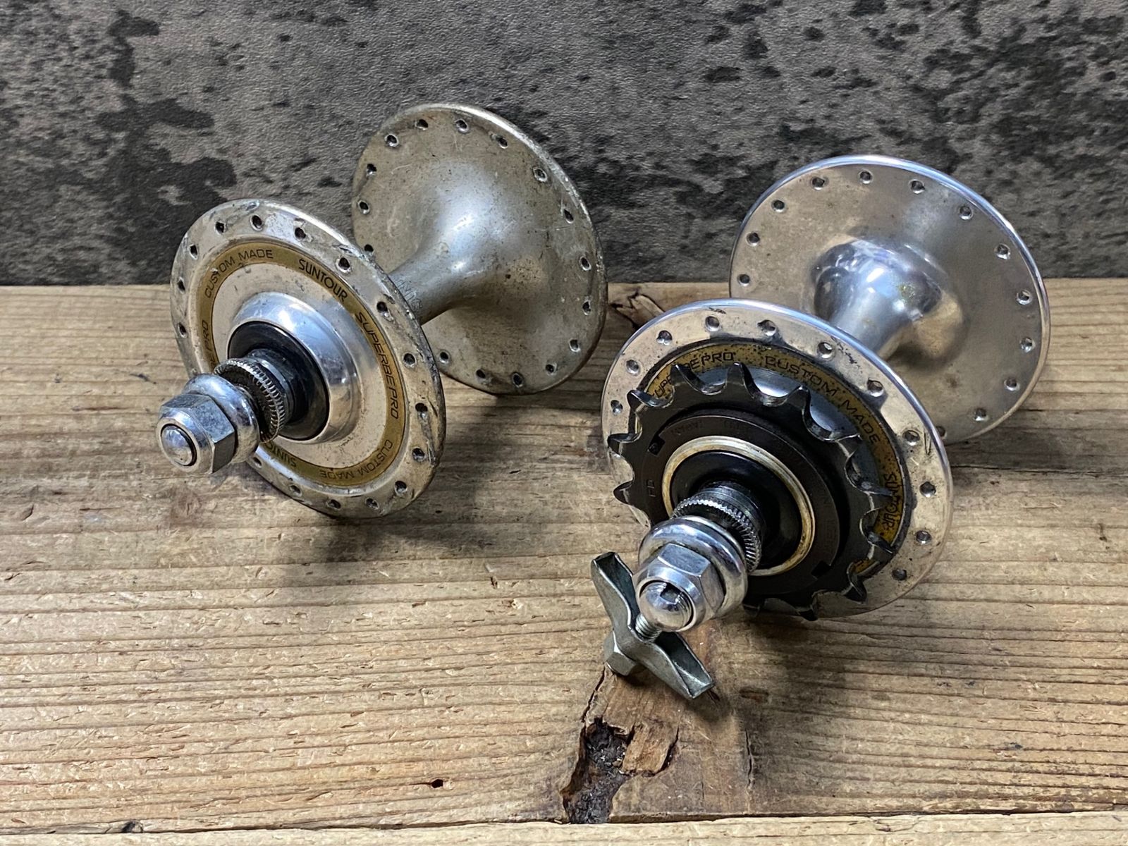KI454 サンツアー SUNTOUR シュパーブプロ SUPERBE PRO 前後ハブ NJS