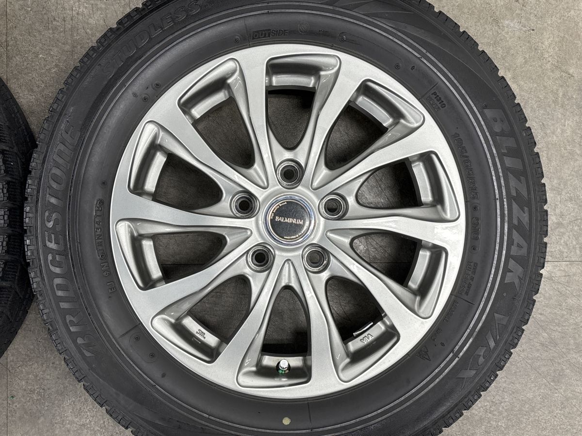 特価品】BALMINUM 15in 6J +45 PCD114.3 ブリザック VRX 195/65R15
