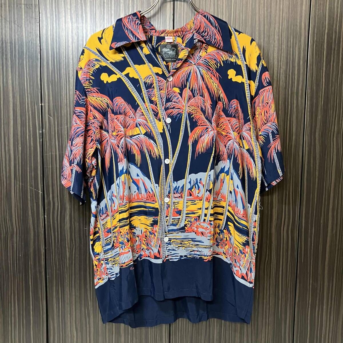 KONA BAY アロハシャツ ダイヤモンドヘッド NAVY コナベイ 