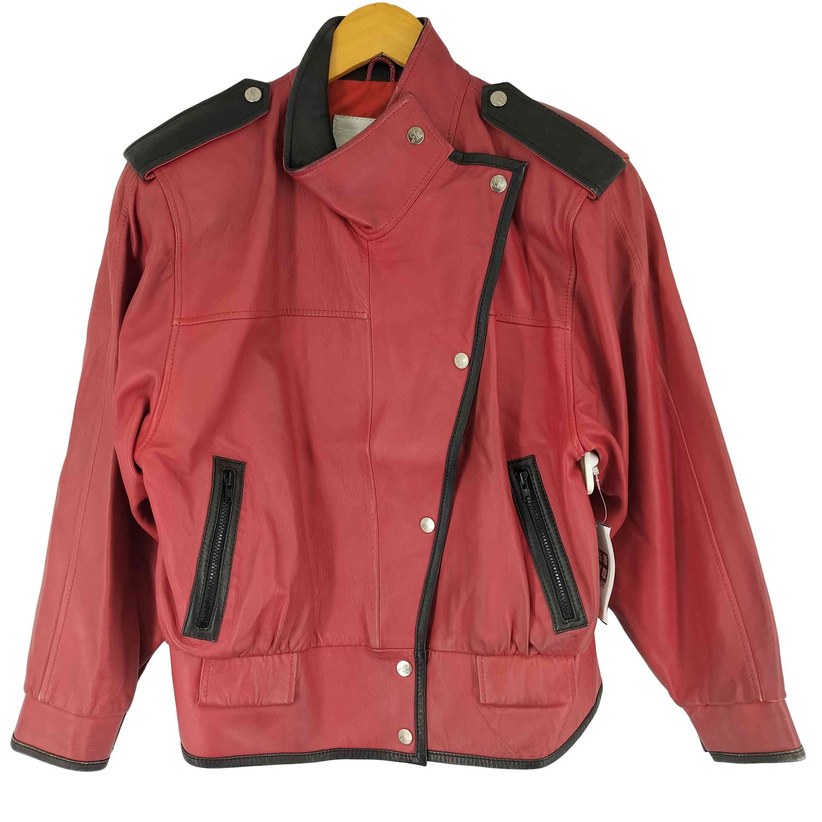 クレージュ courreges 日本製 レザーライダースジャケット レディース US：38 
