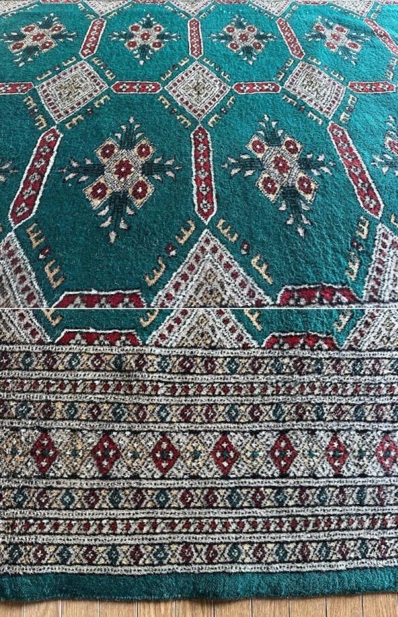 パキスタン絨毯 ウール 手織り 238×160cm クラシックラグ カーペット