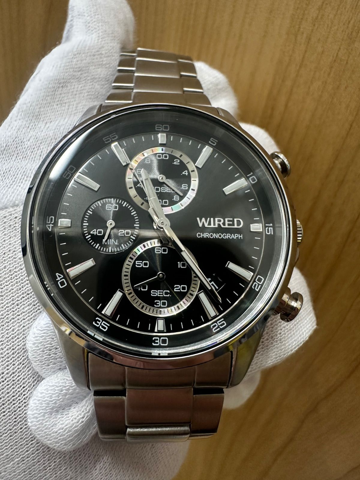 SEIKO WIRED セイコー ワイアード クロノグラフ メンズ腕時計 黒