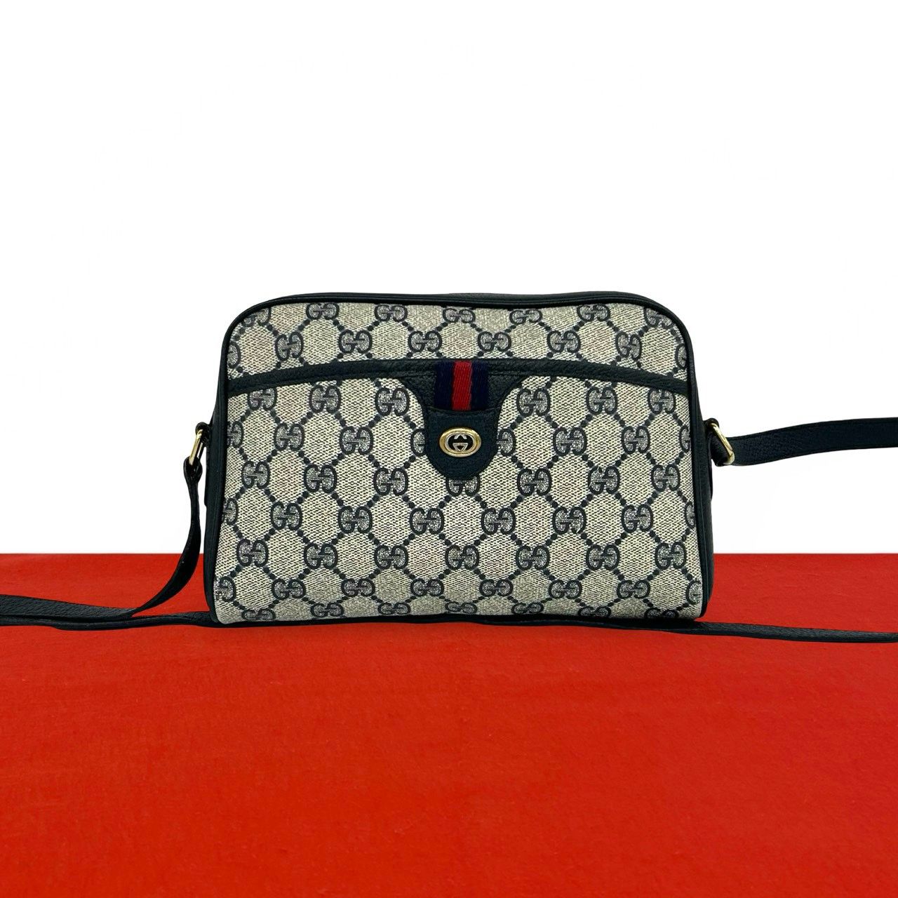 極 美品 GUCCI グッチ オールドグッチ ヴィンテージ シェリーライン GG