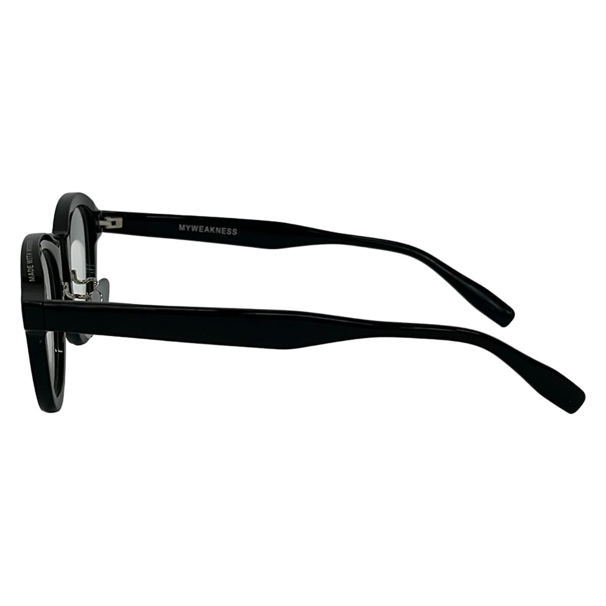 【新品未使用】 MY WEAKNESS マイウィークネス　メガネ　ブラック MY WEAKNESS(マイウィークネス) メガネ M.W.W GLASSES クリア×黒