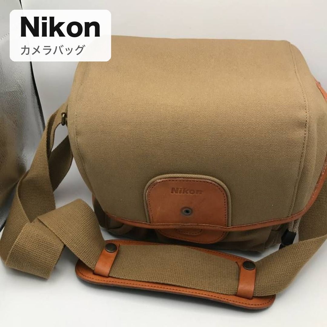 タ Nikon ニコン 純正 クラシック カメラバッグ キャンバス レザー