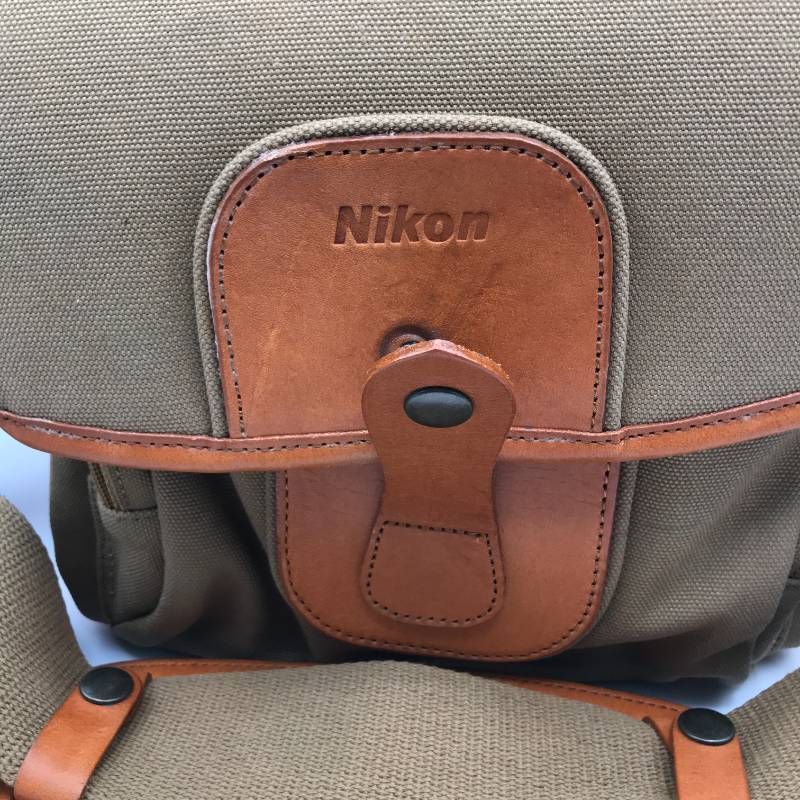 タ Nikon ニコン 純正 クラシック カメラバッグ キャンバス レザー