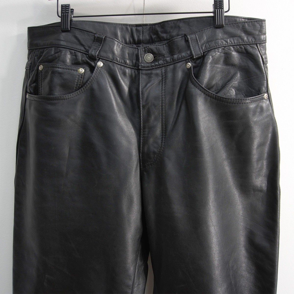 雰囲気抜群】SCHOTT【レザーパンツ】36 ブラック USA製 ショット
