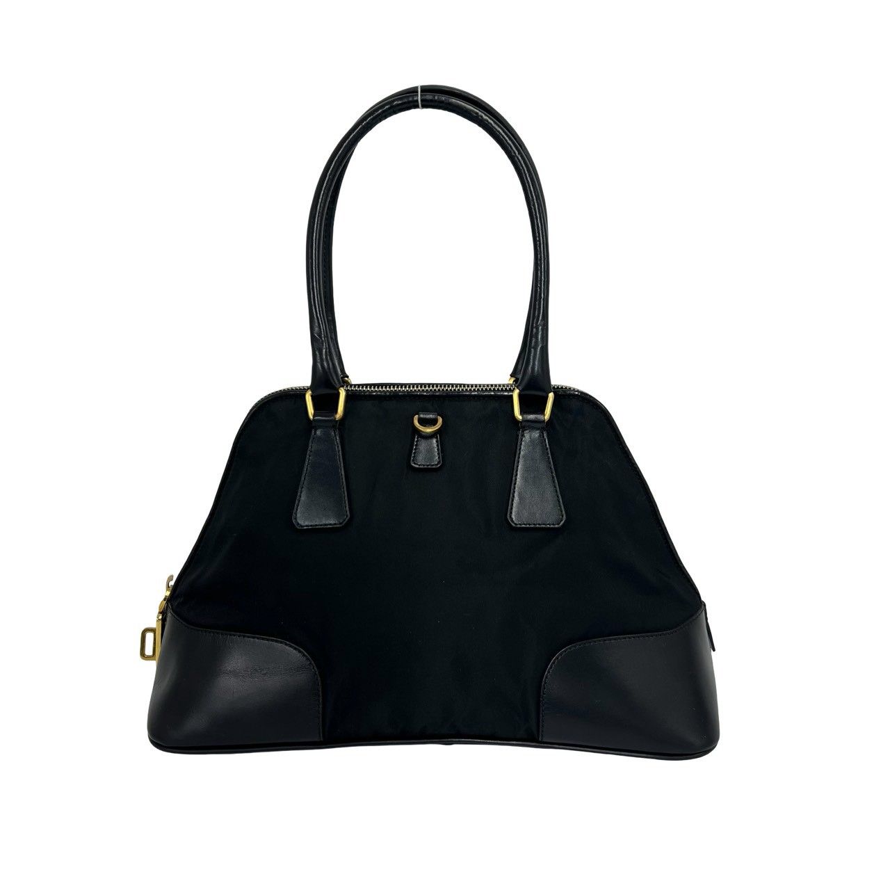 極 美品 鍵付き PRADA プラダ 三角 ロゴ 金具 テスート ポコノ