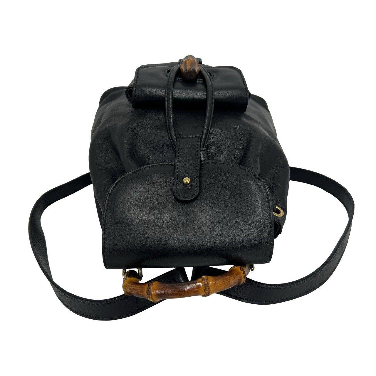 【希少】グッチ バンブー オールレザー リュックサック バックパック 本革 極 美品 GUCCI グッチ オールドグッチ ヴィンテージ バンブー レザー