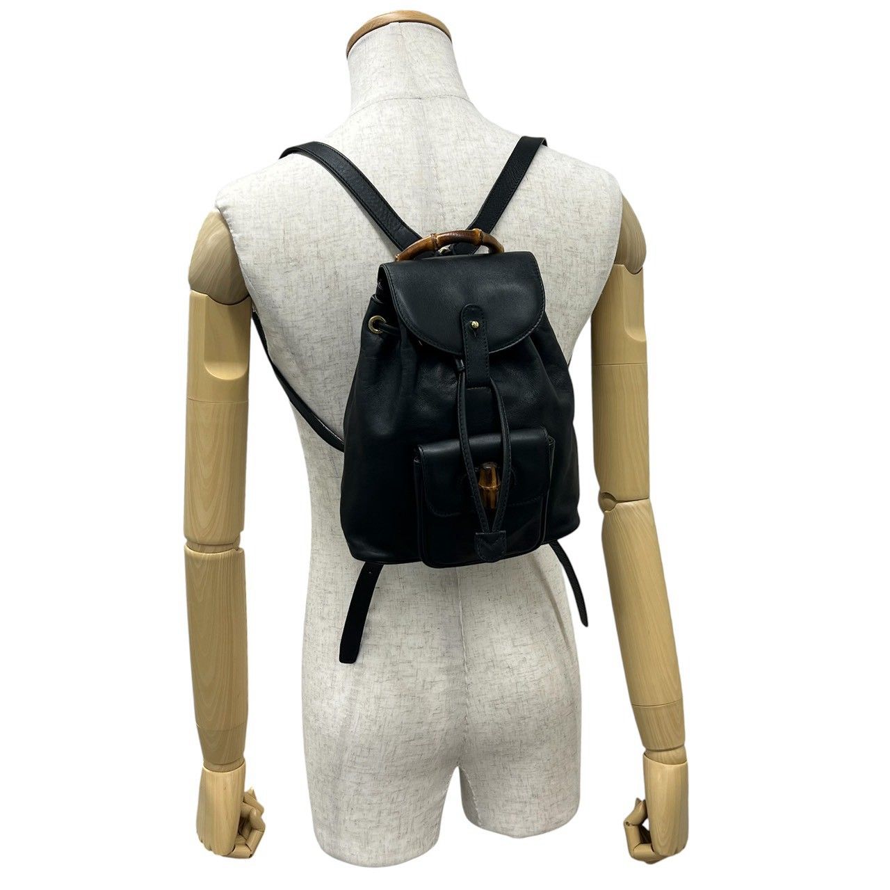 極 美品 GUCCI グッチ オールドグッチ ヴィンテージ バンブー レザー