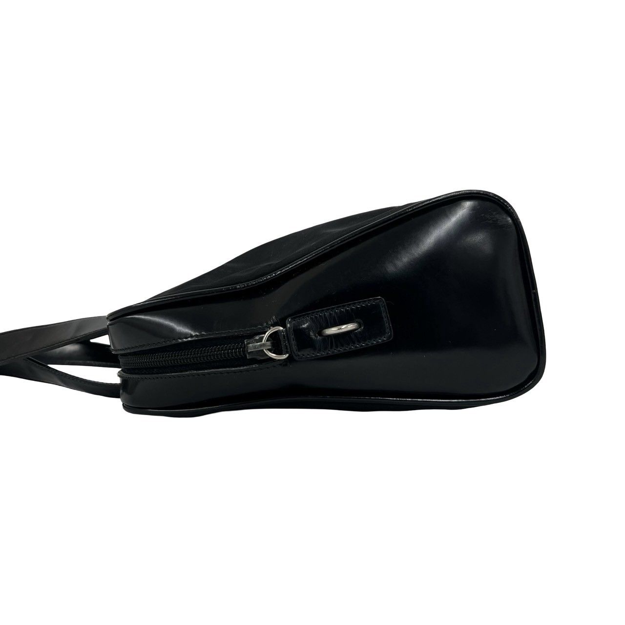 極 美品 鍵付き PRADA プラダ 三角 ロゴ 金具 テスート ポコノ