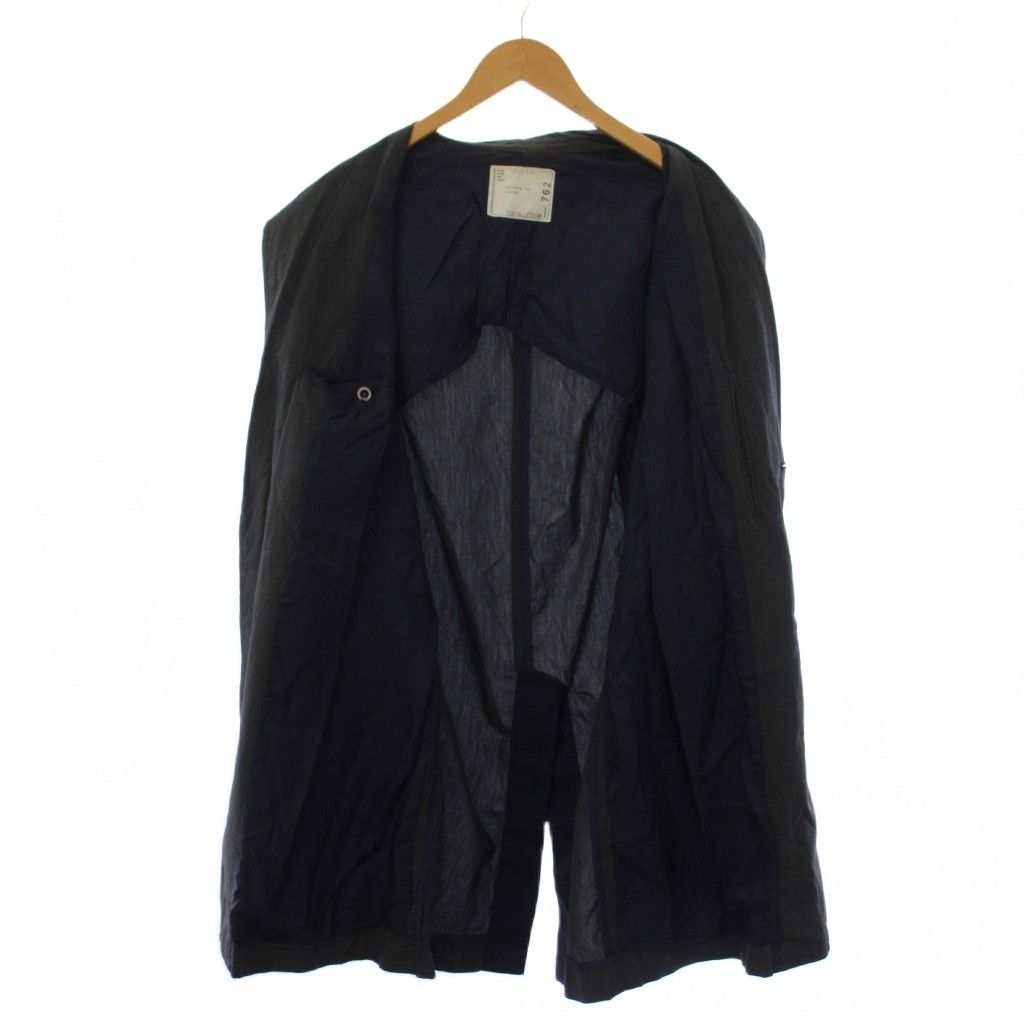 サカイ sacai チェスターコート ロング ストライプ柄 1 黒 15-00762M