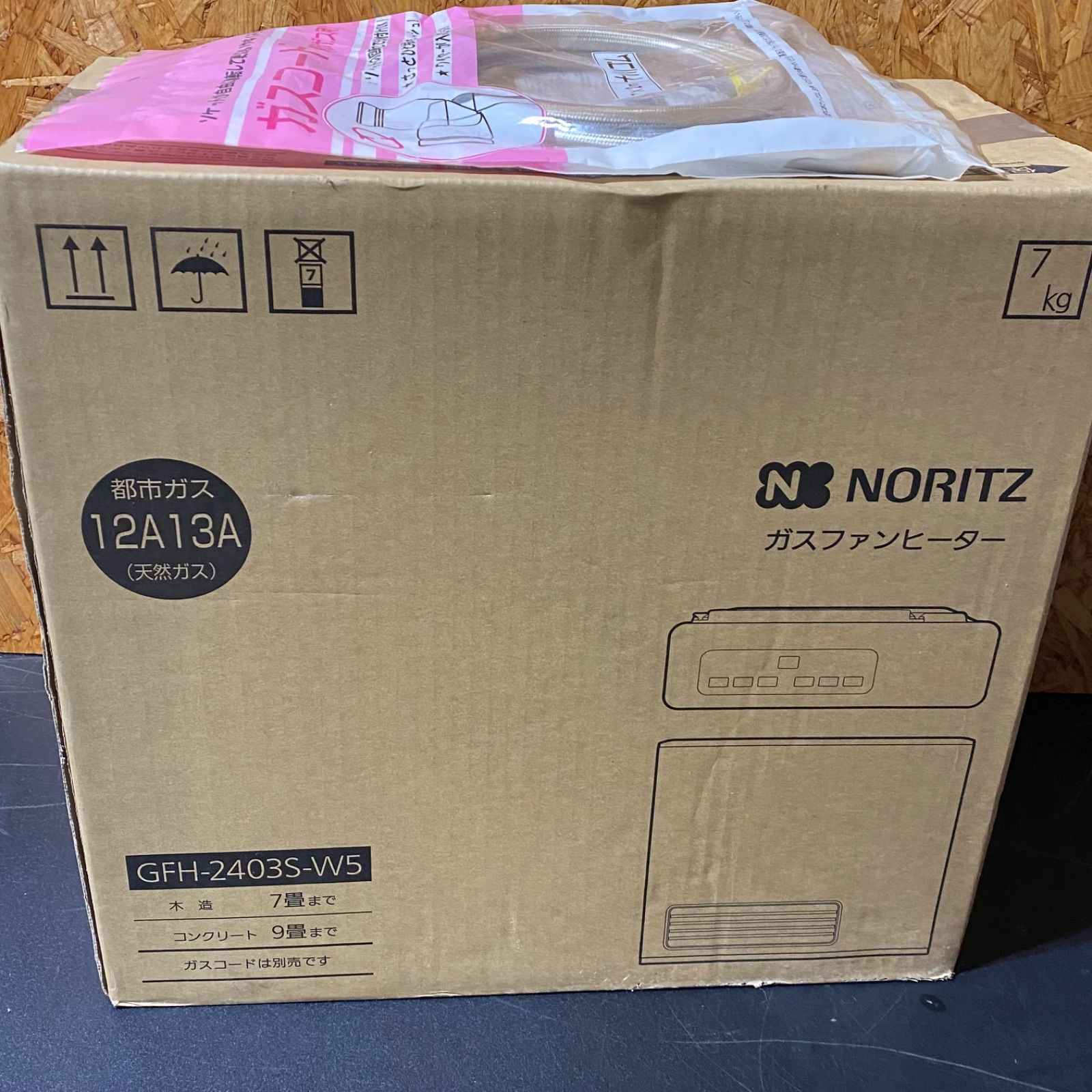新品未開封 NORITZ GFH-4003S-W5 都市ガス ガスファンヒーター ガス