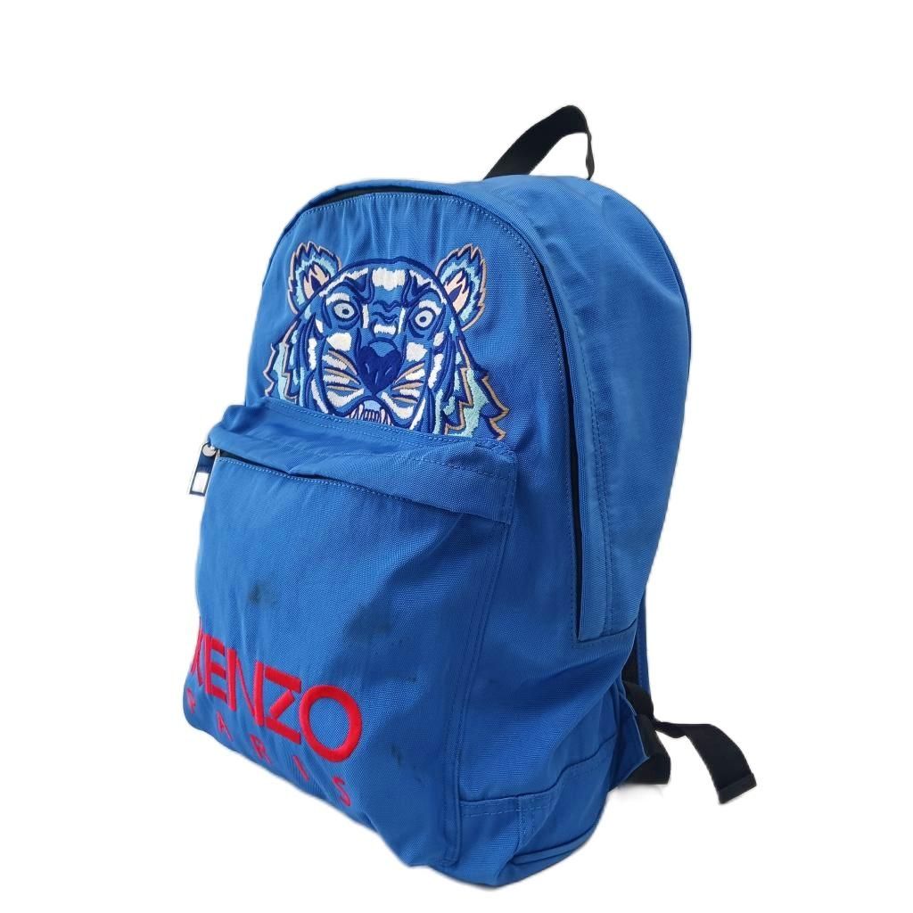 ケンゾー KENZO リュックサック バックパック タイガー刺繍 ロゴ 青