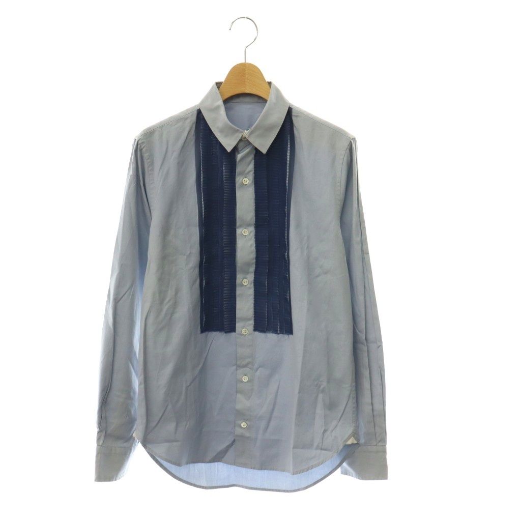 サカイ sacai フリル コットン シャツ ブラウス 長袖 前開き 1