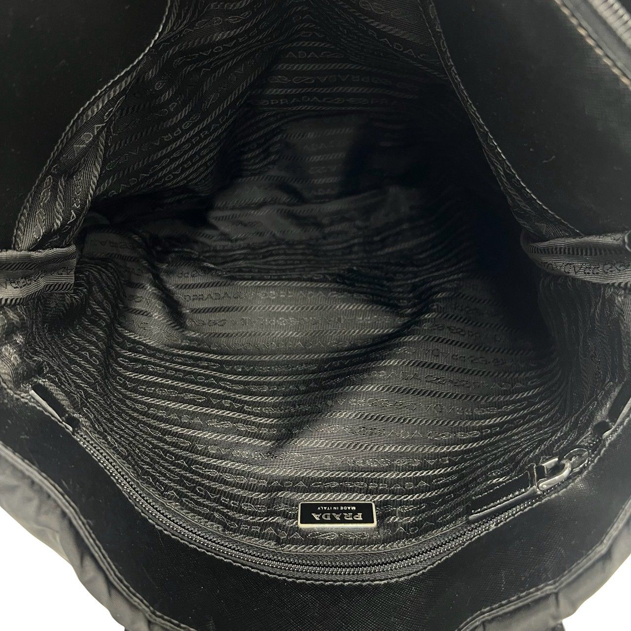極 美品 PRADA プラダ 三角 ロゴ 金具 ナイロン レザー 本革 2way