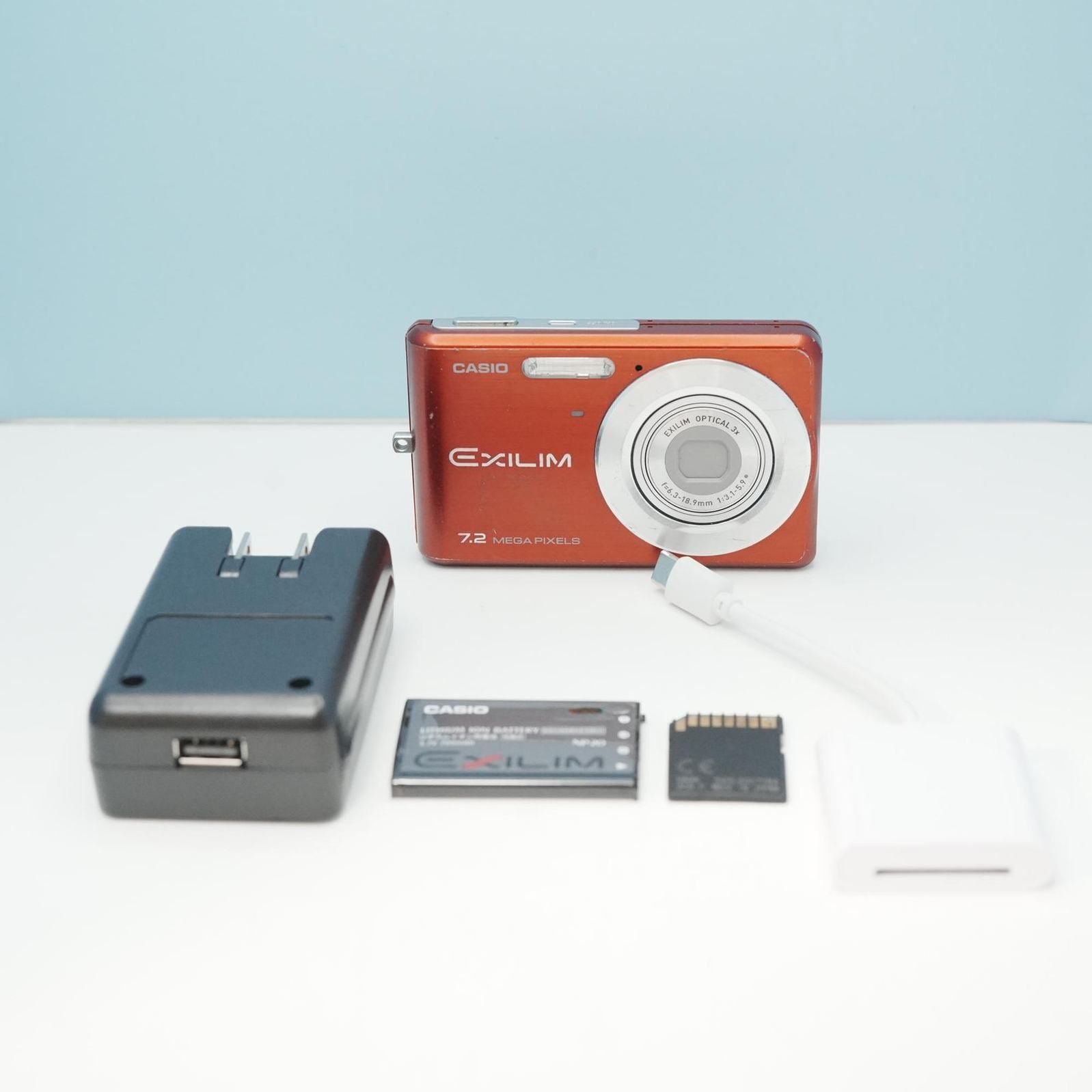 CASIO EXILIM デジタルカメラ CASIO EXILIM EX-Z77 デジカメ スマホ転送OK フルセット シロクマ