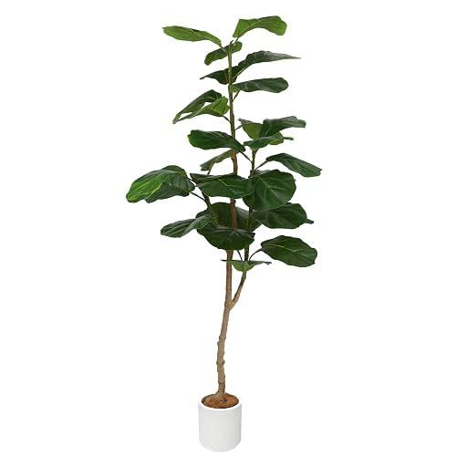 Melvint フェイクグリーン 大型 人工歓葉植物 鉢付き ウンベラータ 150 cm