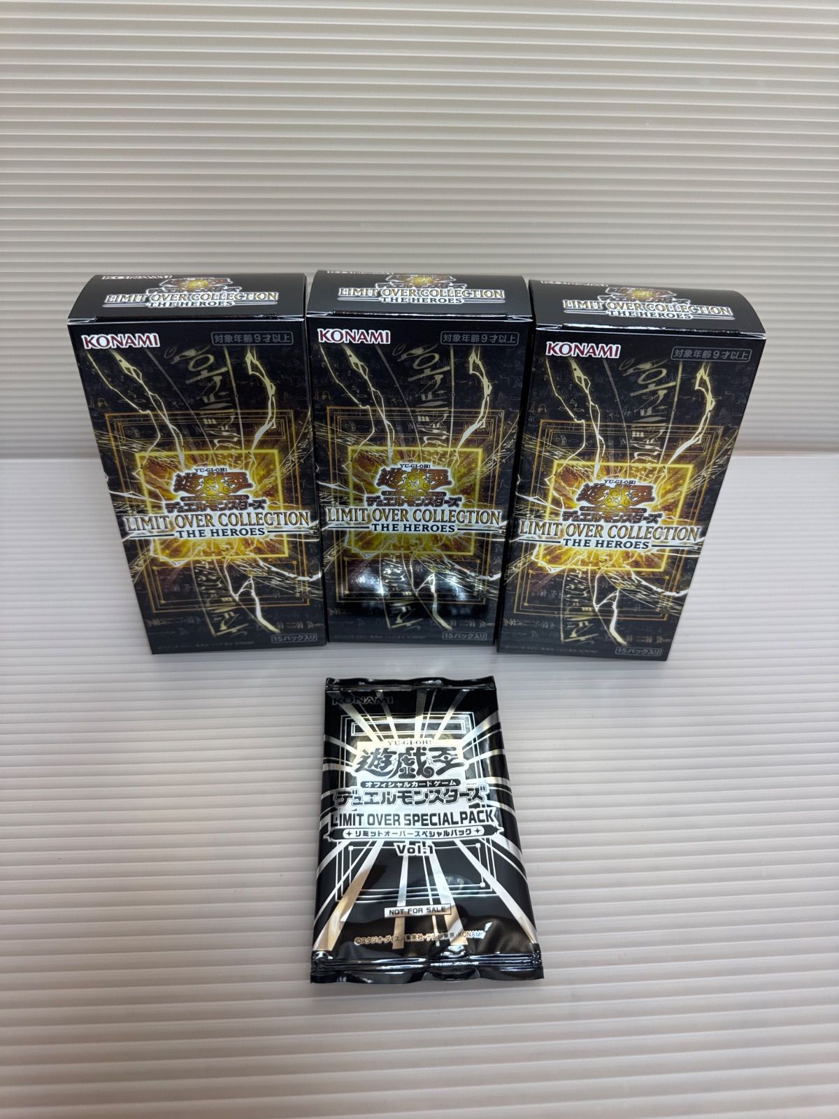 遊戯王 LIMIT OVER COLLECTION THE HEROES 3BOXセット+プロモパック