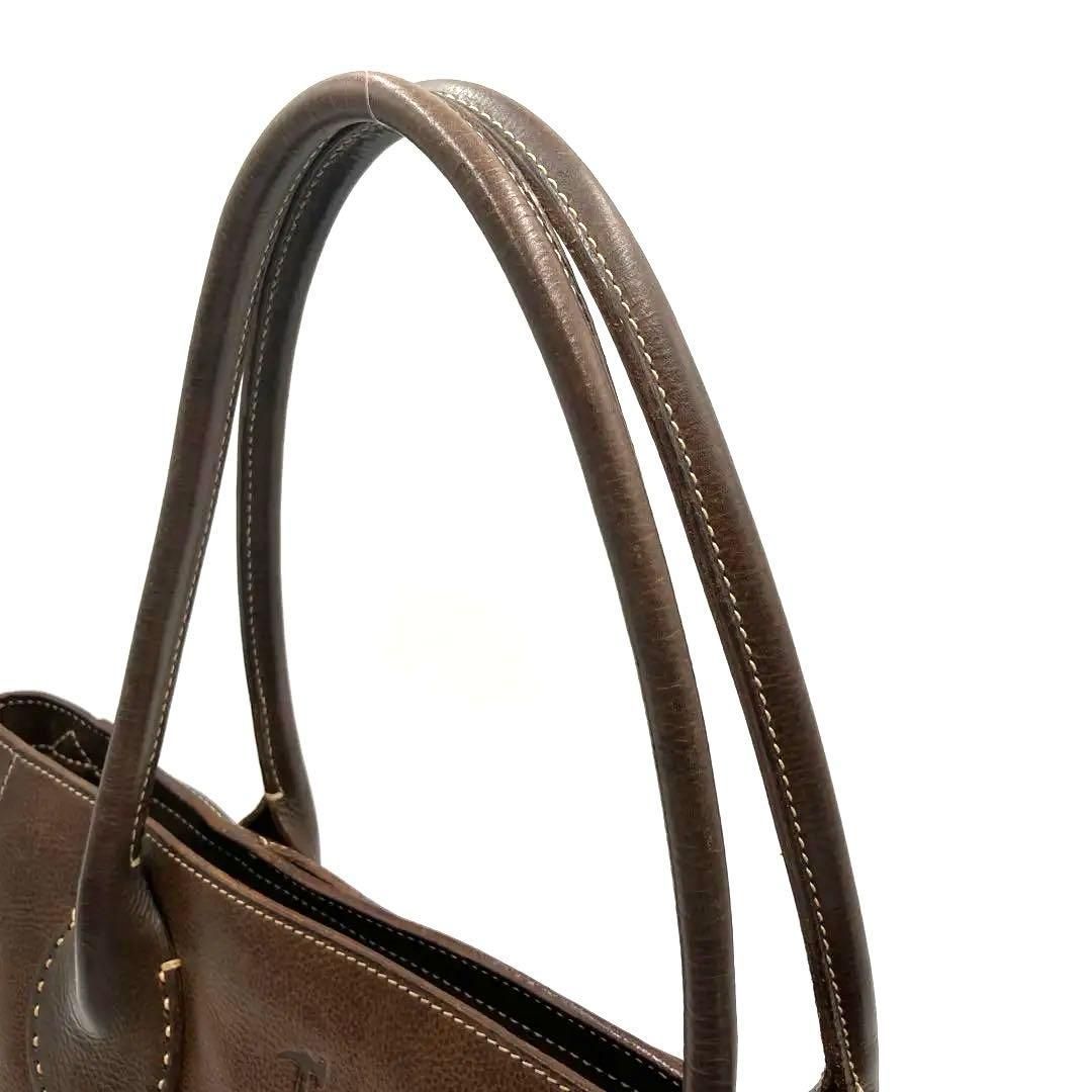 genten ゲンテン トートバッグ ダークブラウン レザー A4可 本革 工具