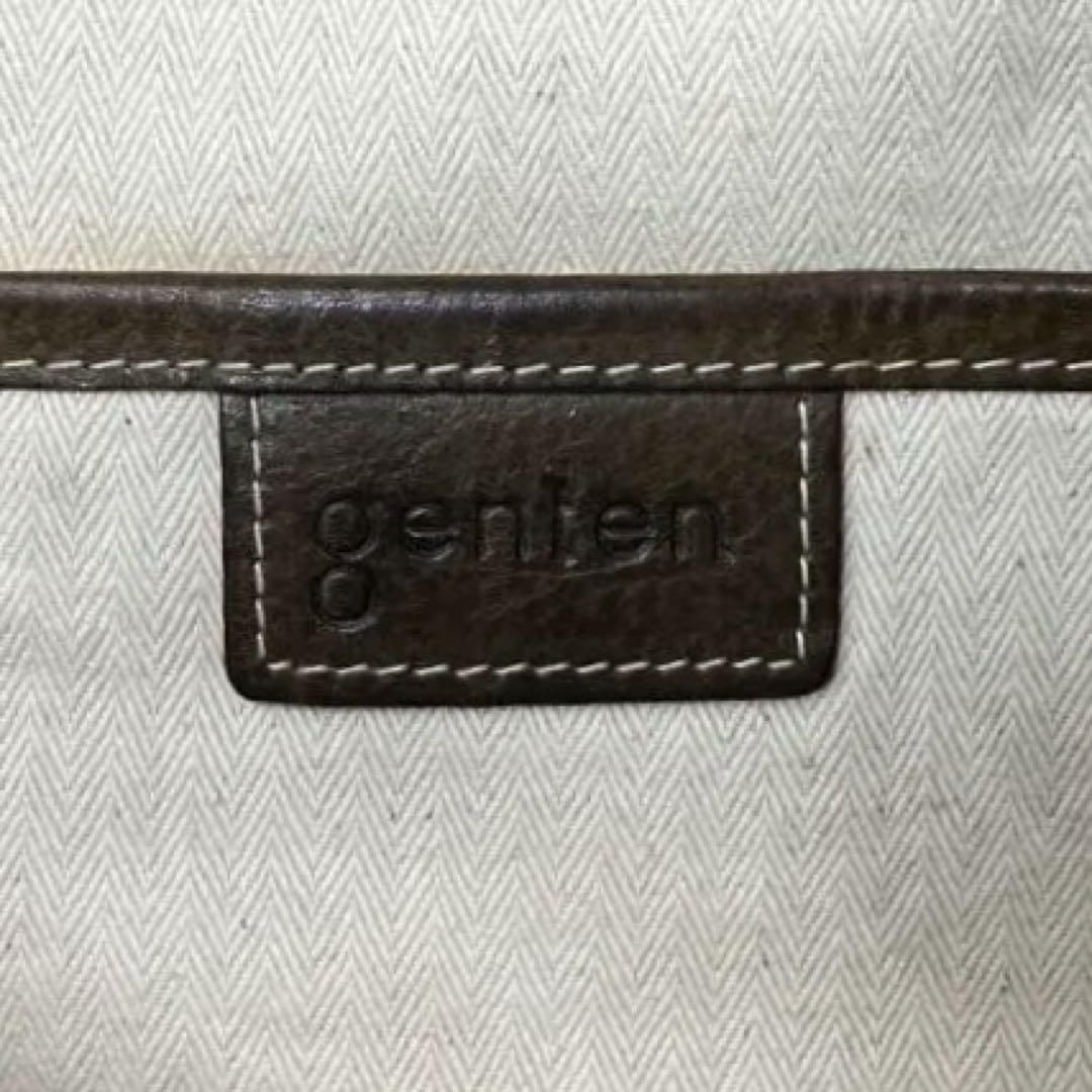 genten ゲンテン トートバッグ ダークブラウン レザー A4可 本革 工具