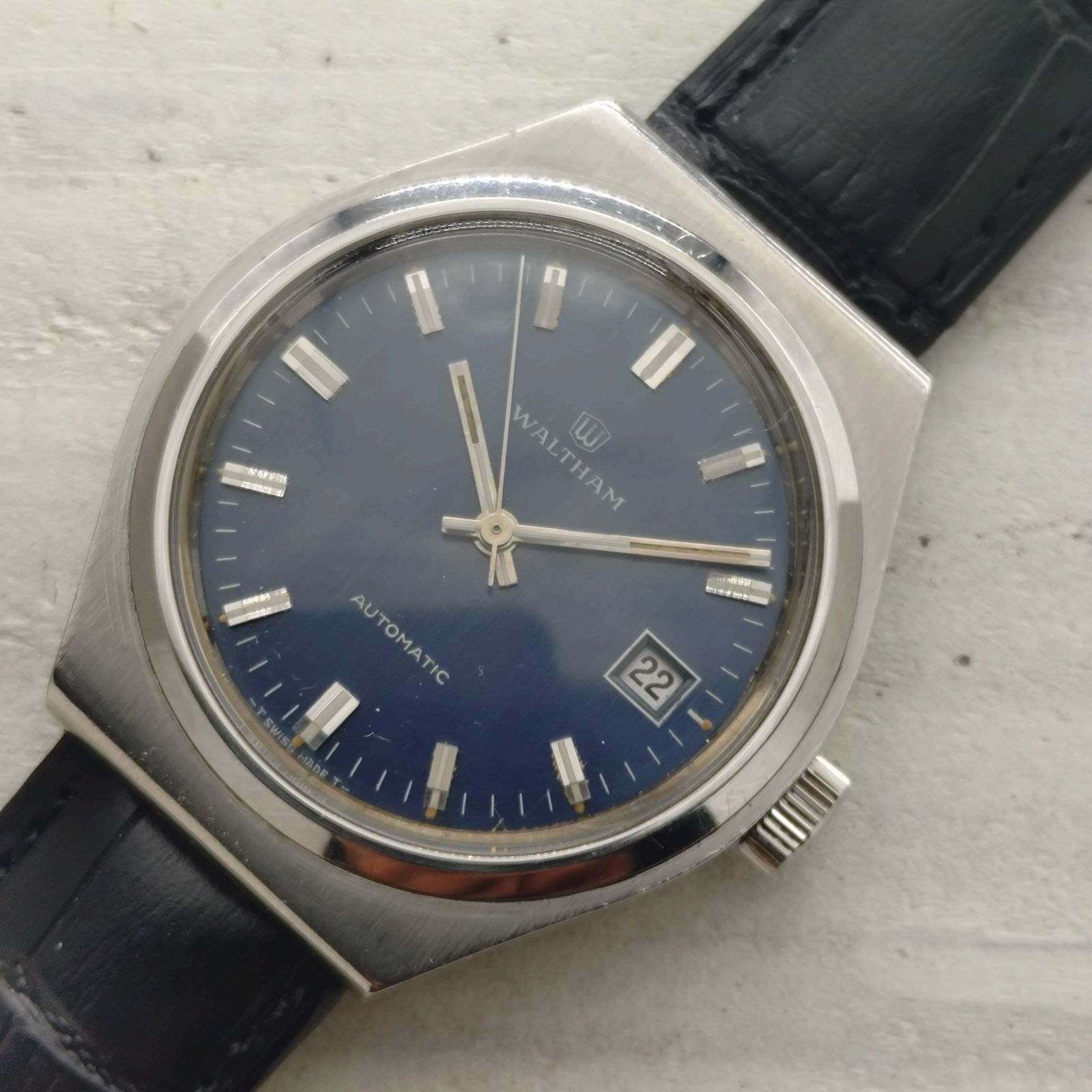 【分解整備 ・実用調整（OH）済み】ウォルサム WALTHAM 青文字盤 自動巻き 中古品 29,175円