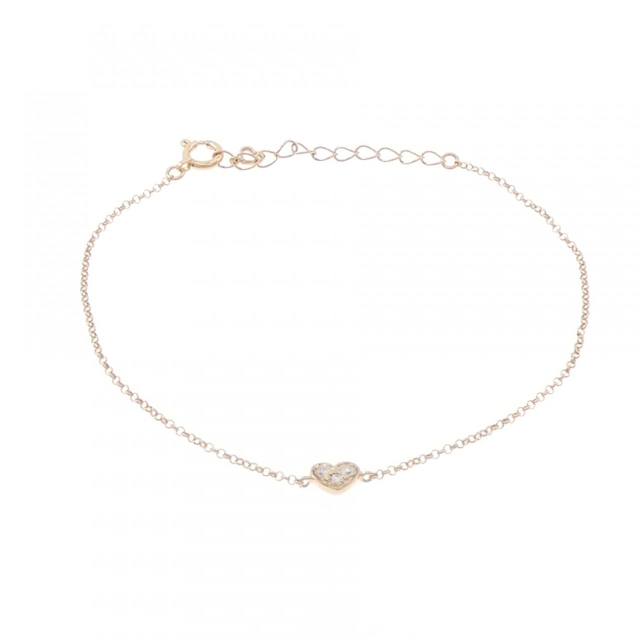 ポンテヴェキオ ハート ダイヤモンド ブレスレット 0.04CT - メルカリ
