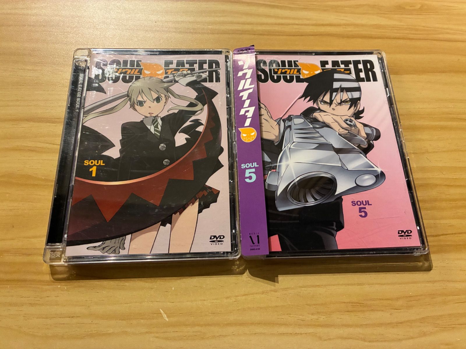 中古］ソウルイーター SOUL.1 & 5 (2点セット)(第5巻 帯あり)DVD