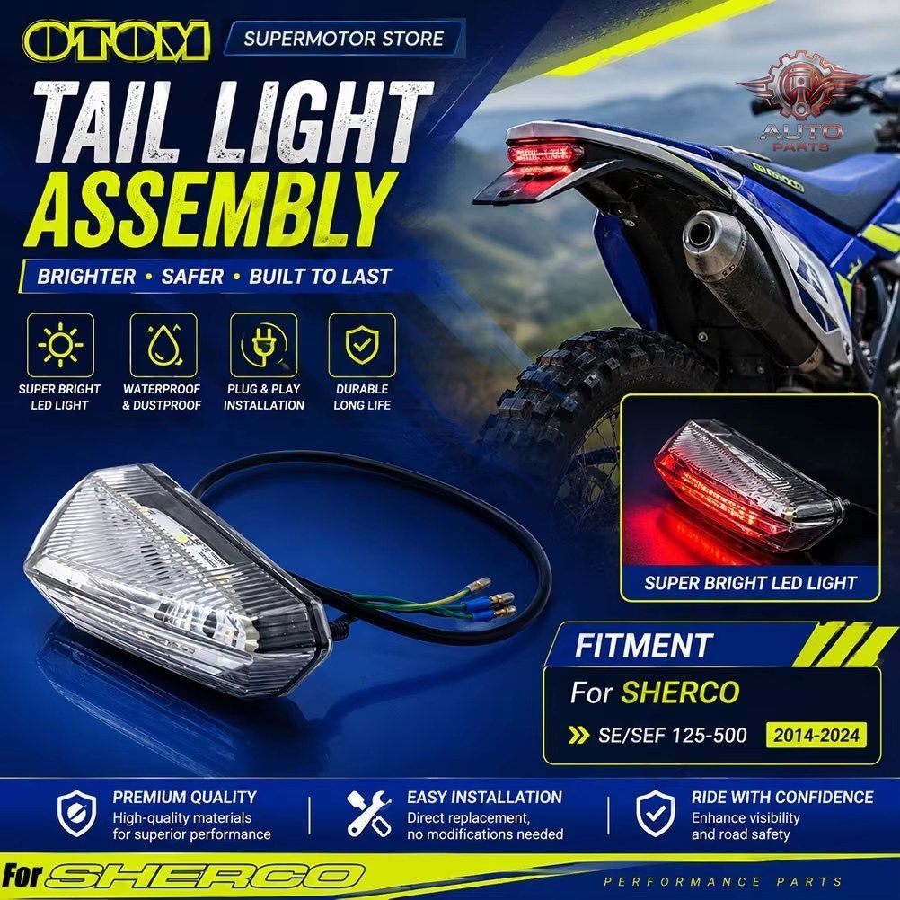 SHERCO SE SEF 125-500 2014-2024 オートバイテールライト リア