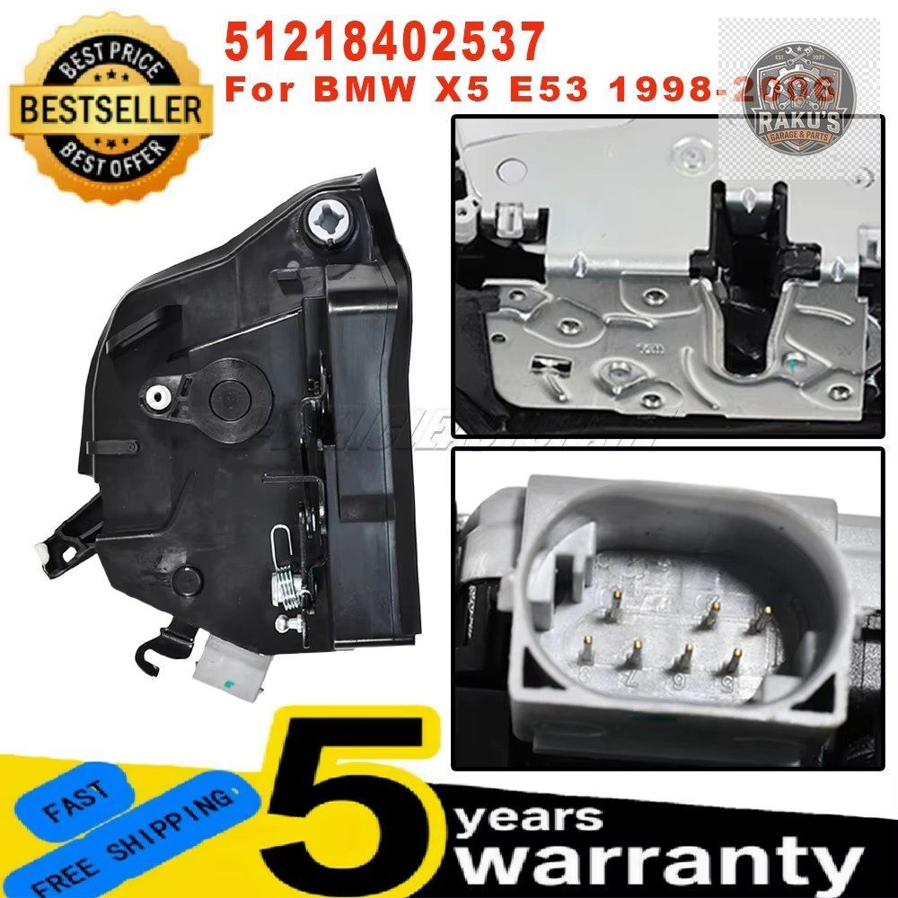 51218402537 BMW X5 E53 1998-2006 フロント左一体型パワードアロックアクチュエータ機構 7ピン ブラック カーアクセサリー 12,510円