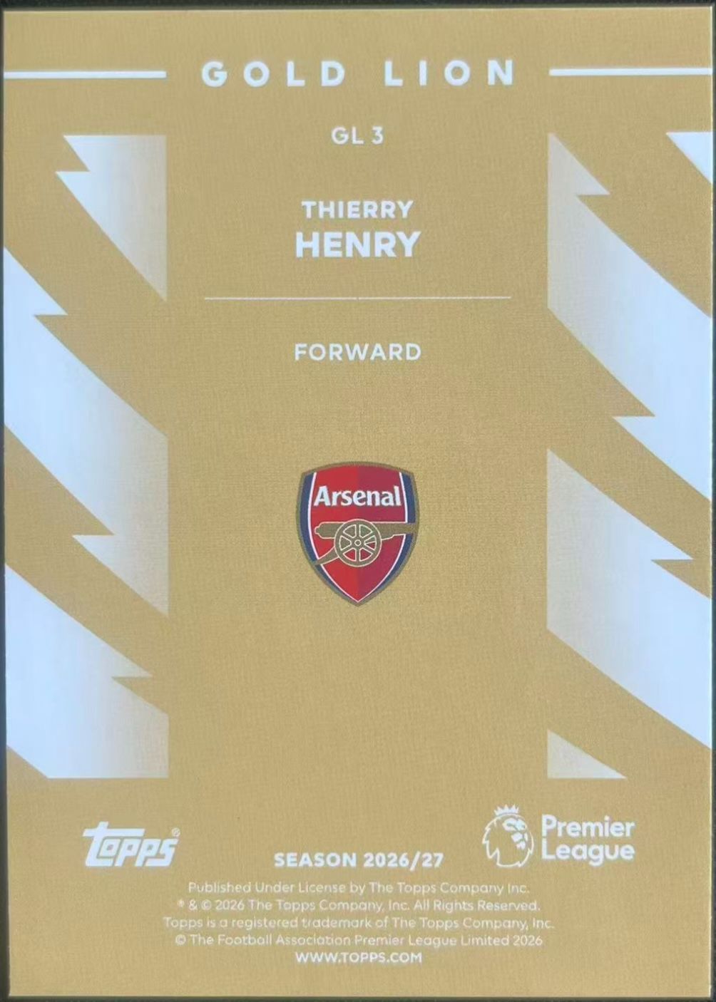10/6まで出品】Thierry Henry ティエリ・アンリ Topps Flagship
