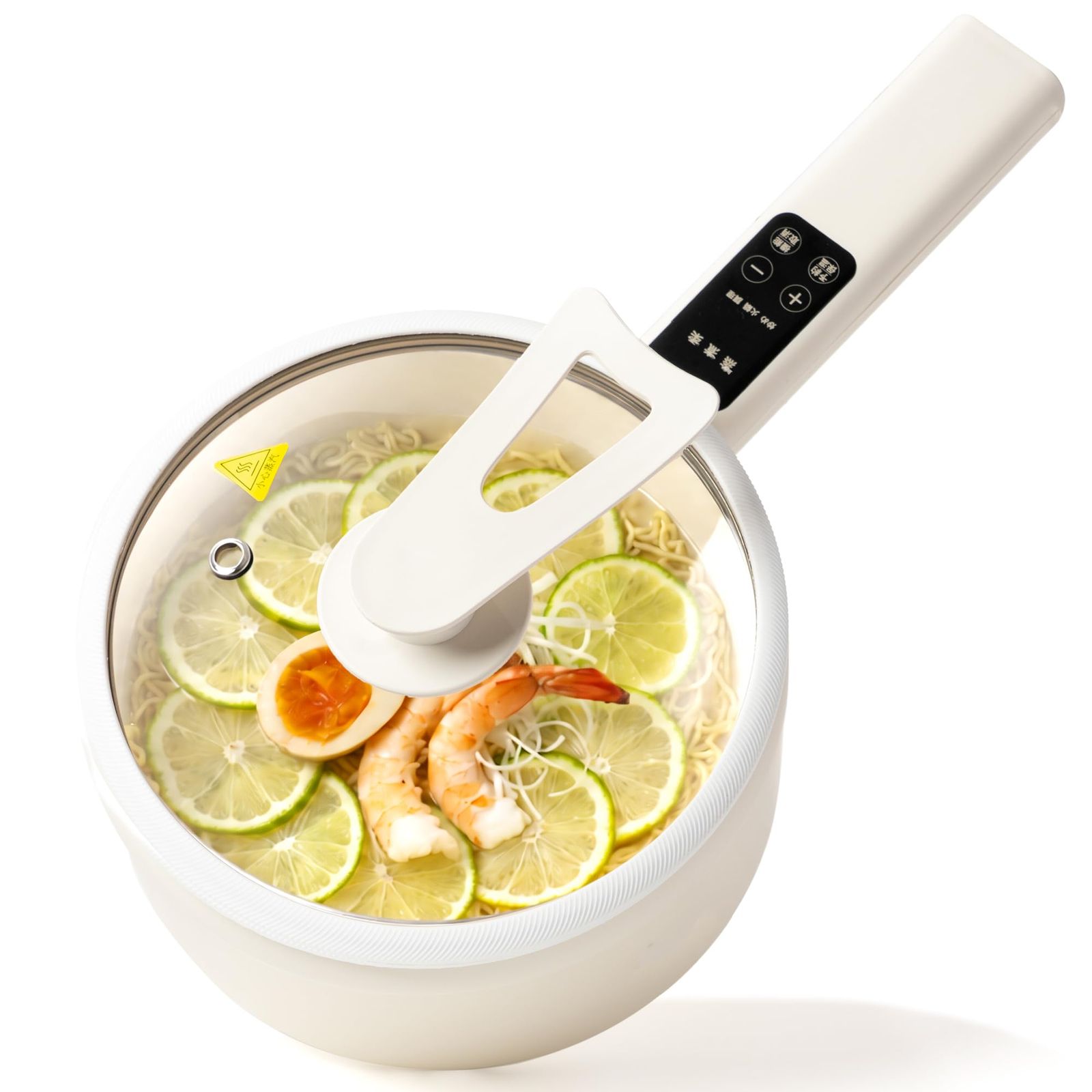 BIEn 電気鍋 蒸し器無し 電気調理鍋 ラーメン鍋 グリル鍋 一人用 電気フライパン なべ 受験 夜食 夏場に火を使わない タッチパネル版 1.5L★m b61afb7a