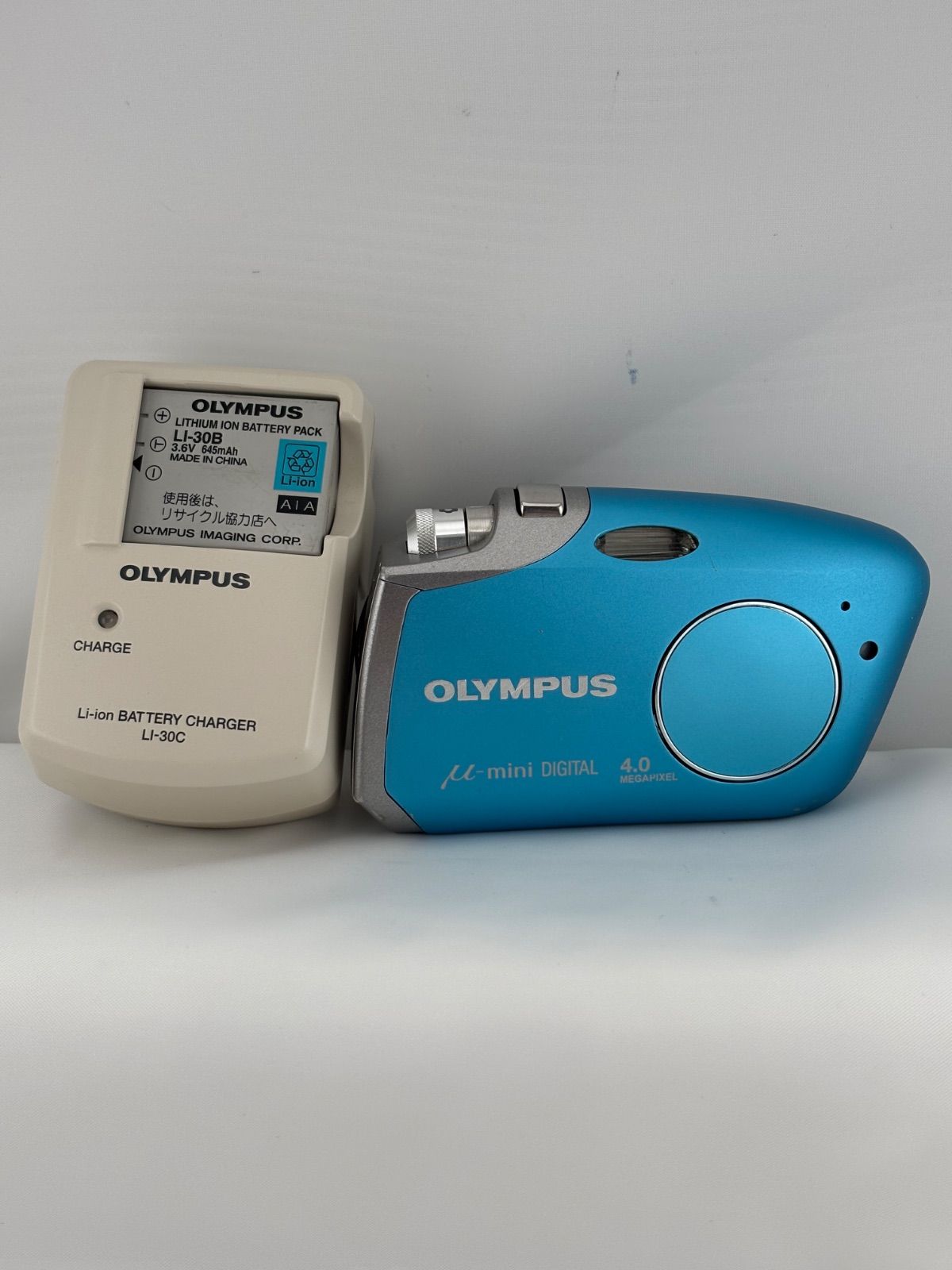 2621【動作確認済み】 OLYMPUS μ-mini DIGITAL ブルー オリンパス