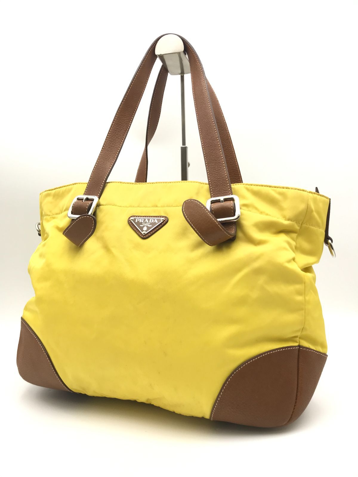 PRADA プラダ トートバッグ 肩掛け 三角ロゴ ナイロンキャンバス