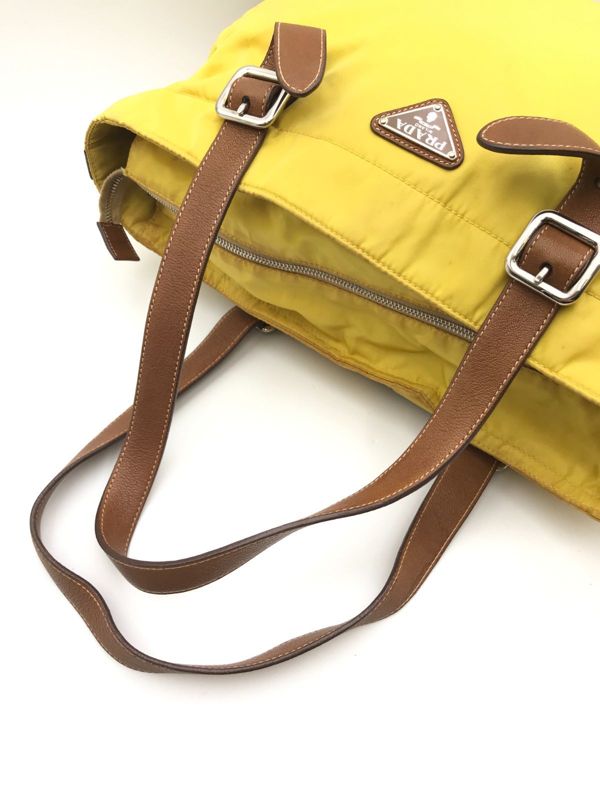 PRADA プラダ トートバッグ 肩掛け 三角ロゴ ナイロンキャンバス