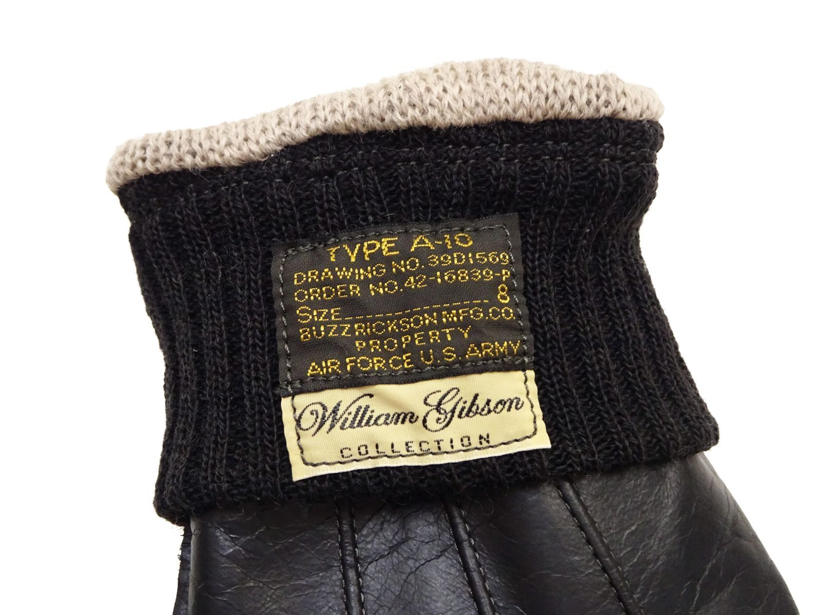 Buzz Rickson's WILLIAM GIBSON COLLECTION BLACK A-10 GLOVE BR02873