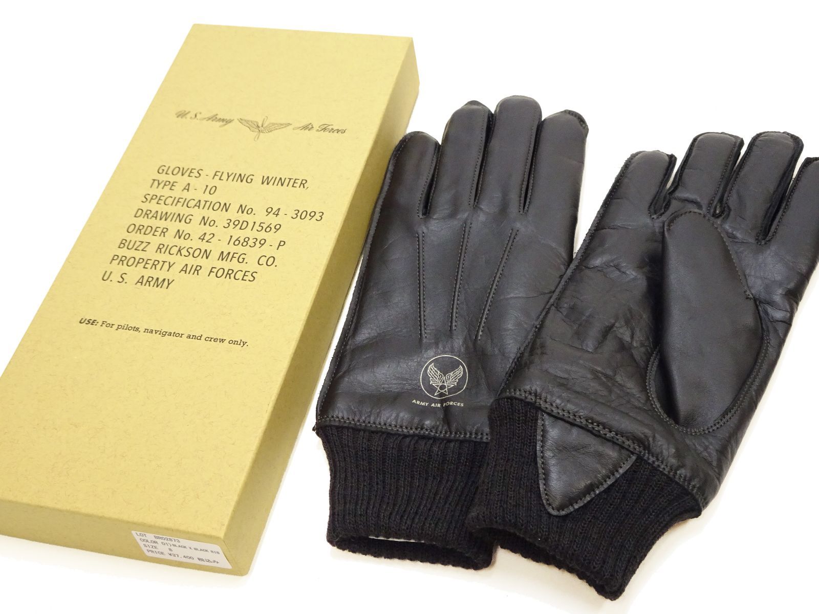 Buzz Rickson's WILLIAM GIBSON COLLECTION BLACK A-10 GLOVE BR02873