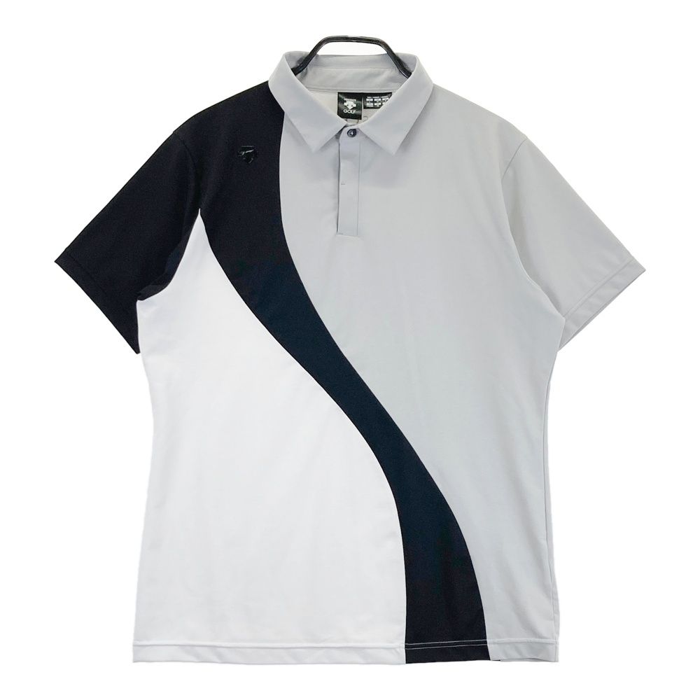 サイズ：L DESCENTE GOLF デサントゴルフ 半袖ポロシャツ グレー系 [240101788934] ゴルフウェア メンズ ストスト