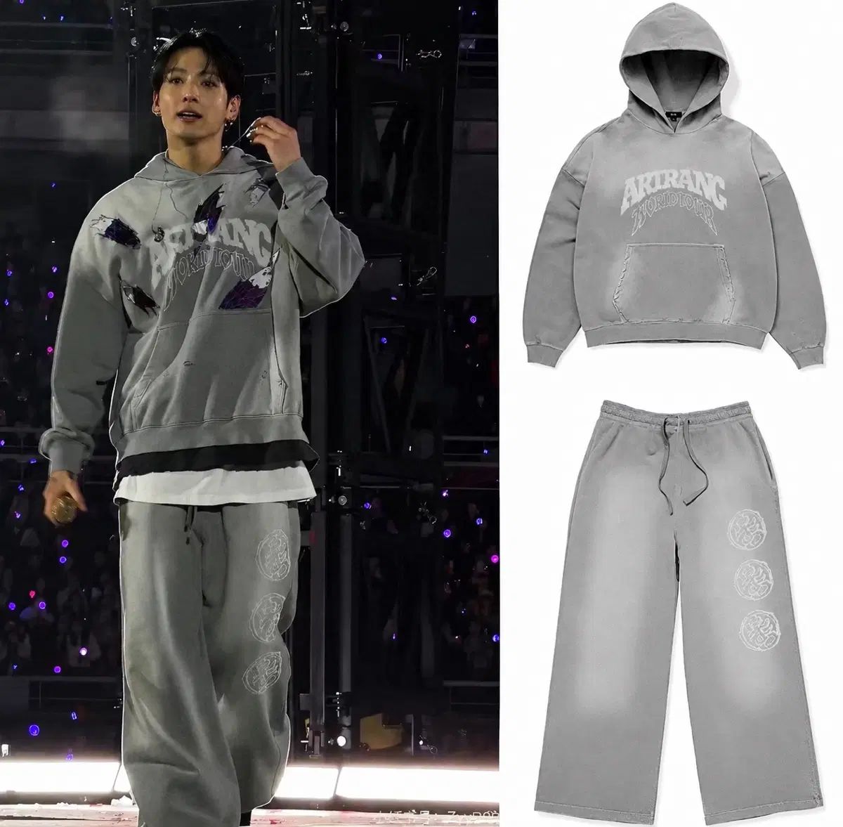 たろぼん様S サイズ セットアップ BTS ARIRANG フーディー＆パンツ bts アリ (Arirang) フーディー＆パンツ セット WHO - メルカリ