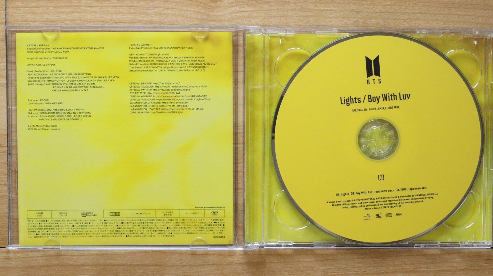 送料無料☆CD専門☆BTS/防弾少年団□Light/Boy With Luv(通常盤