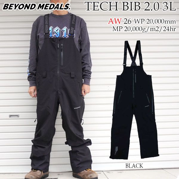 26-27モデル BEYOND MEDALS TECH BIB 2.0 3L ビヨンドメダル テックビブ2.0 スノーボード ウェア ビブパンツ メンズ 正規品 26-27-PT-BML 37,323円