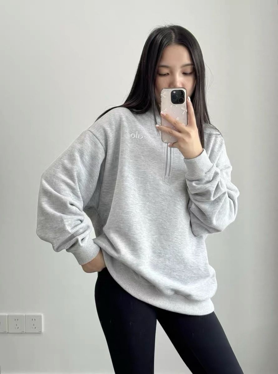 alo yoga ハーフジップ スウェット 3色展開 男女兼用 - メルカリ