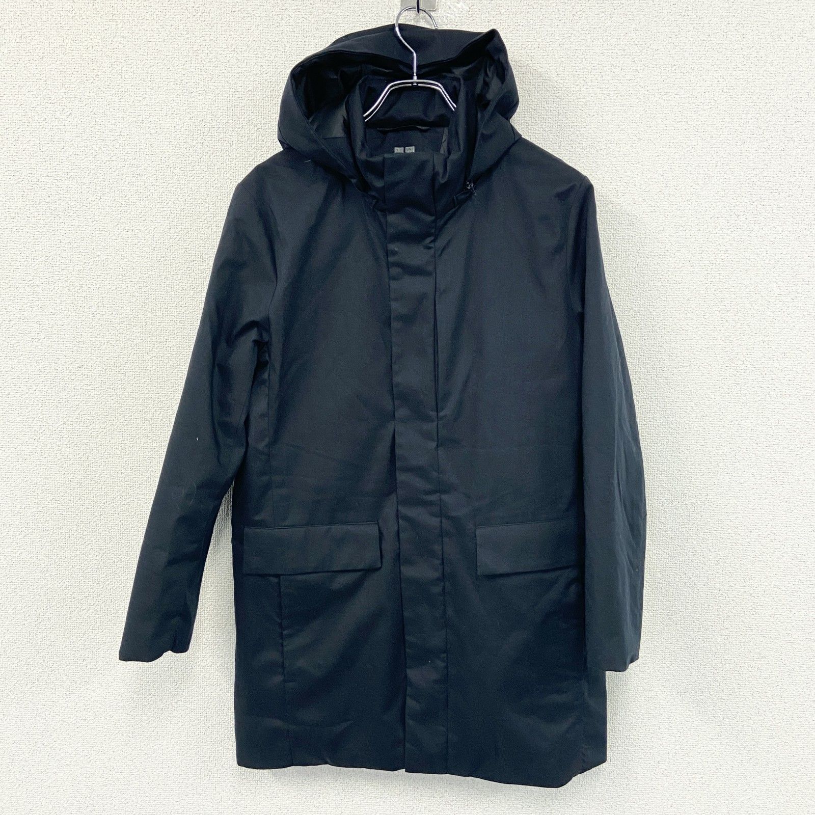 UNIQLO ユニクロ ハイブリッドダウンコート 黒 ブラック Sサイズ 古着 