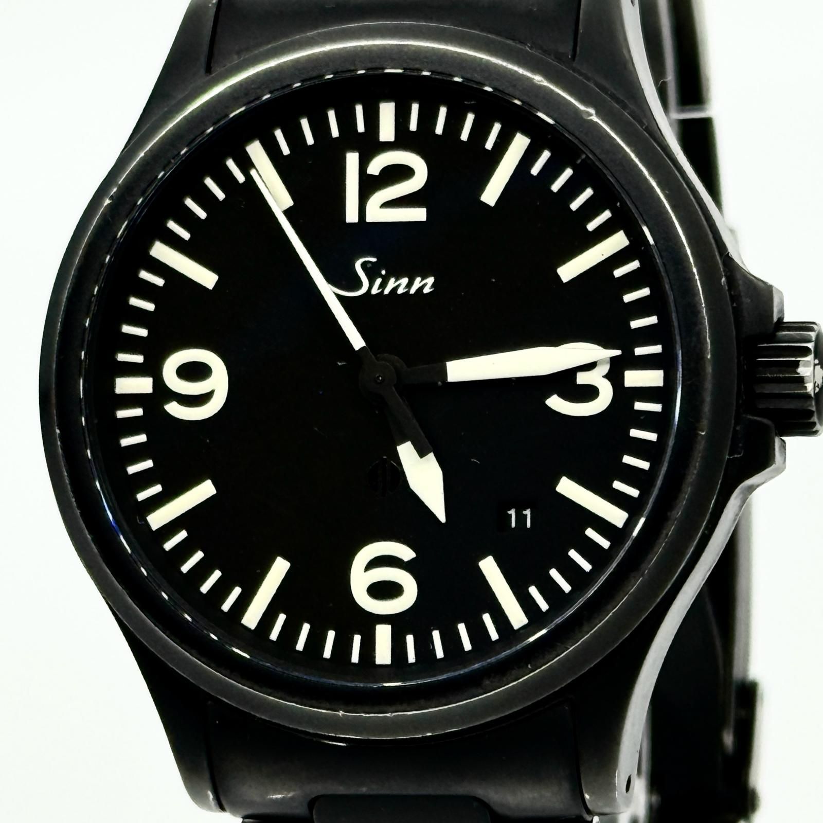 Sinn ジン 656.S SS ブラック AT メンズ パイロットウォッチ 腕時計