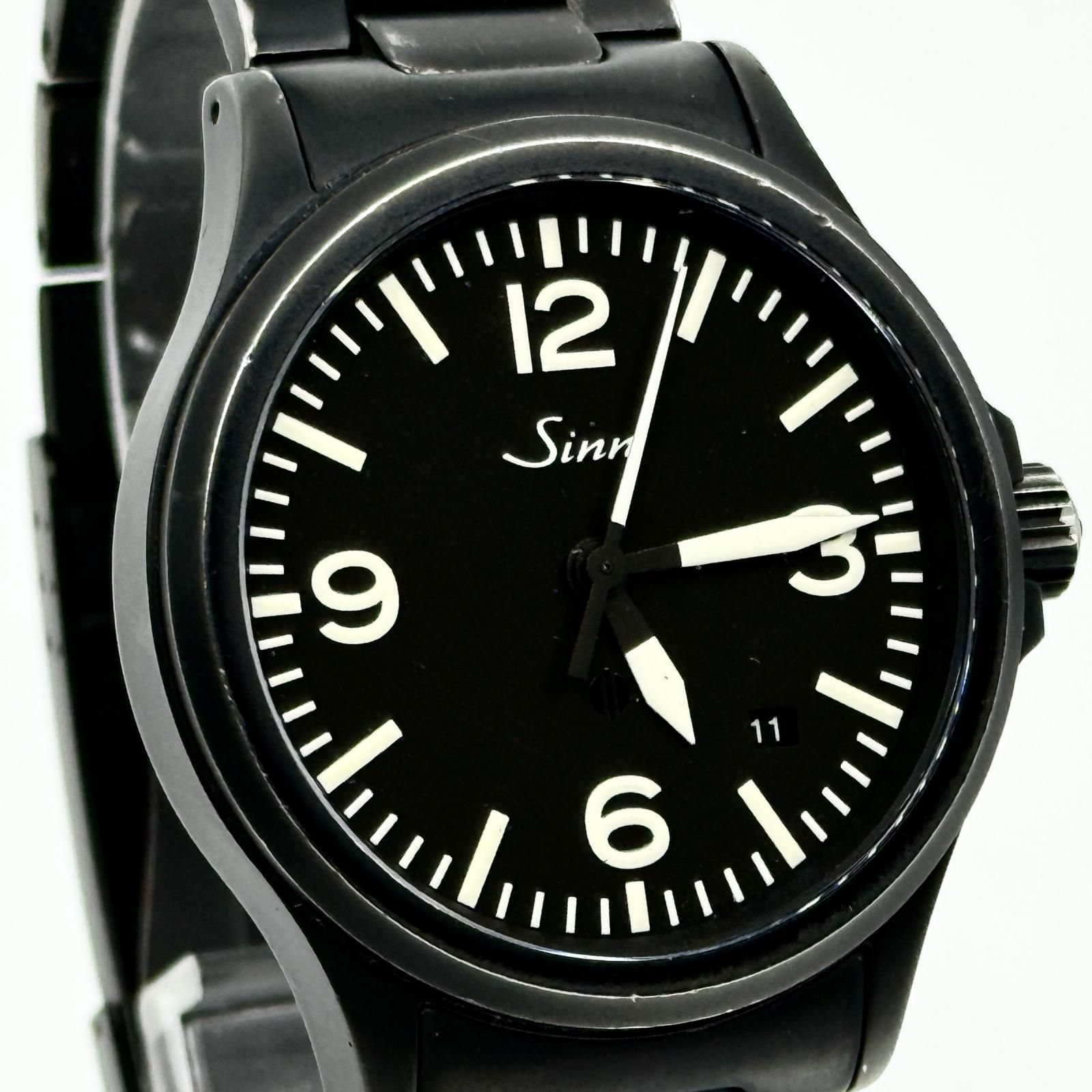Sinn ジン 656.S SS ブラック AT メンズ パイロットウォッチ 腕時計