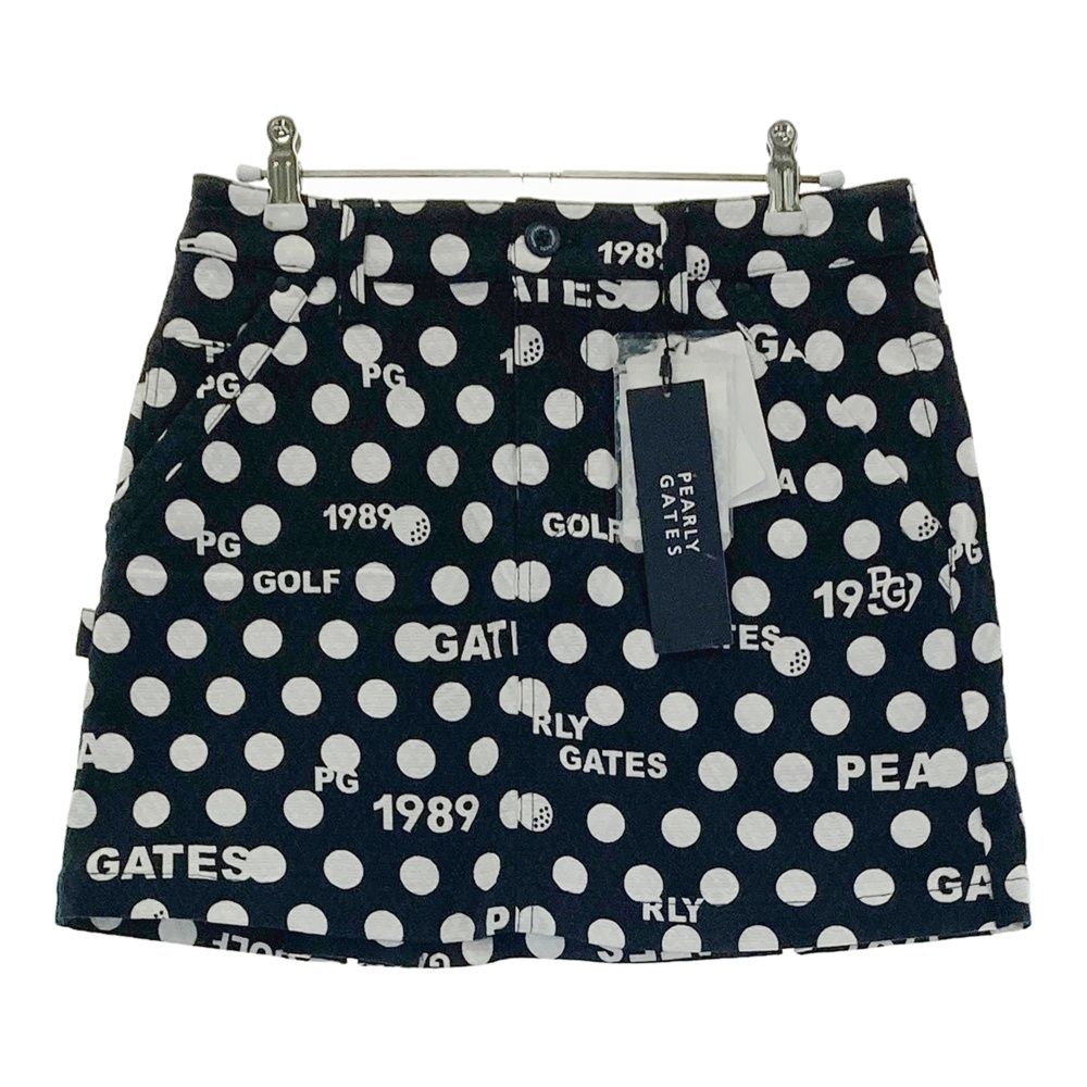 サイズ：0 PEARLY GATES パーリーゲイツ 055-2234120 ストレッチスカート ロゴ ドット柄 ネイビー系 [240101535121] ゴルフウェア レディース ストスト