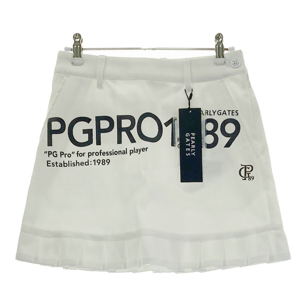 サイズ：00 PEARLY GATES パーリーゲイツ 2024年 スカート 裾プリーツ ホワイト系 [240101656922] ゴルフウェア レディース ストスト