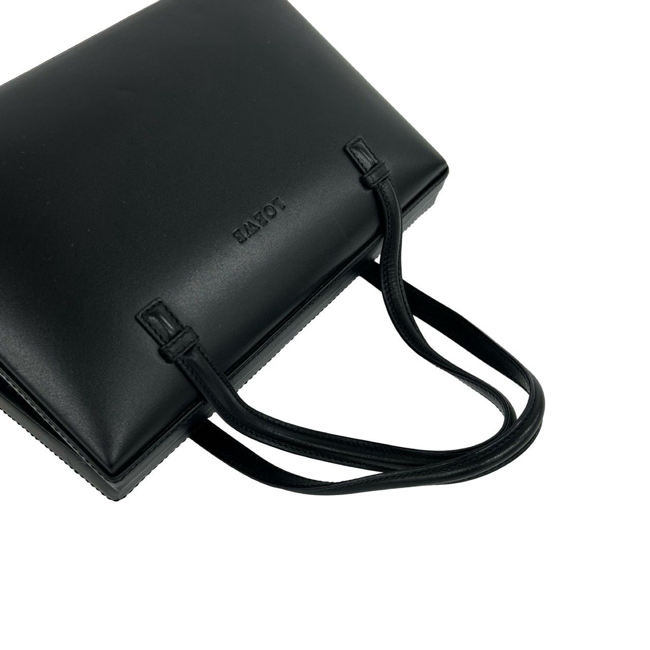 極 美品 希少品 LOEWE ロエベ ヴィンテージ ロゴ 型押し レザー 本革