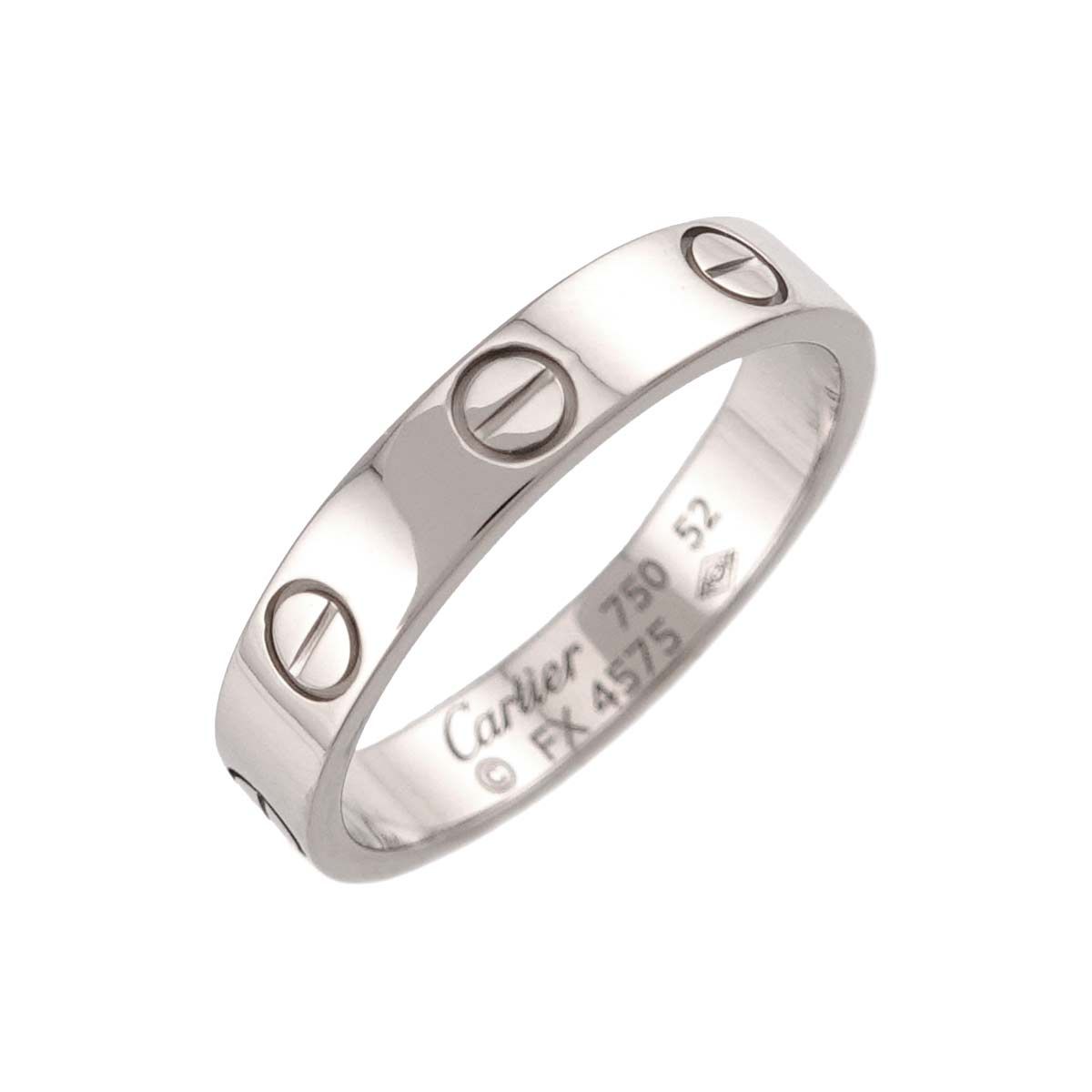 カルティエ Cartier ミニラブ #52 リング K18 WG ホワイトゴールド 750